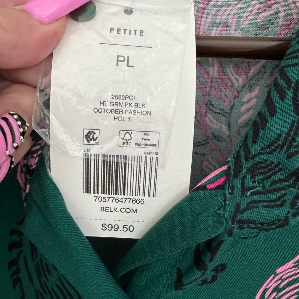 NWT Crown & Ivy Teal and Pink Animal Print Midi Dress - Picture 8 of 13